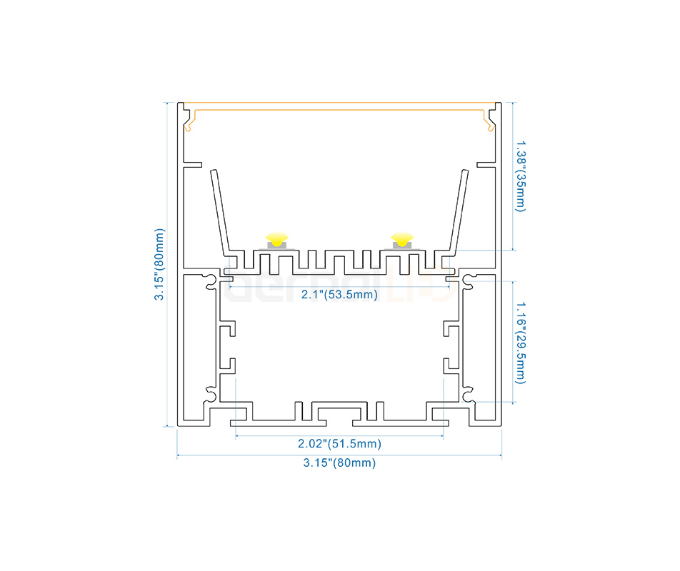 BPS808001 - 80x80mm Suspended